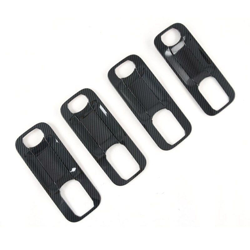 Koolstofvezel auto deurkom handvat beschermers afdekking trim frame sticker decoratieve accessoires voor ford  f150