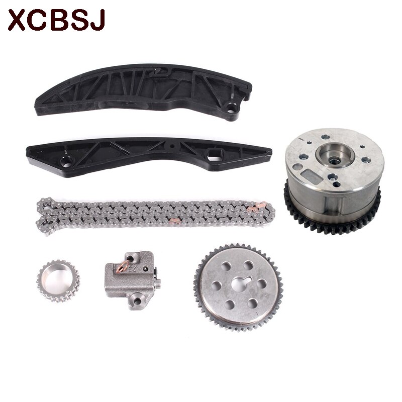 Timing Chain Set Timing Chain Kit + CVVT FOR Hyundai FOR KIA 1.4 1.6i G4FA G4FC CVVT Camshaft Adjusters