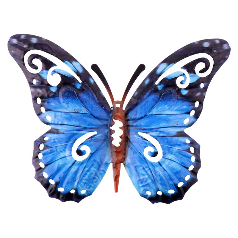 1 pc levende sommerfugl naturtro dekorative stilfulde hængende ornamenter metal sommerfugl vægindretning til dekoration haven