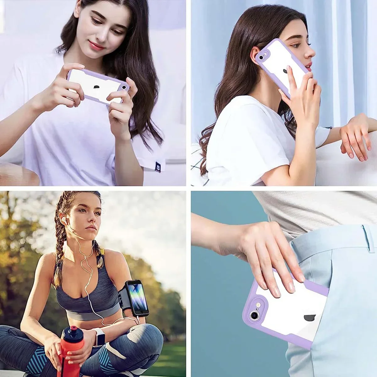 360-Grad-Ganzkörper-Doppelseiten-Displayschutzfolie für iPhone SE SE 2022, iPhone 8 iPhone 7, stoßfeste Handyhülle