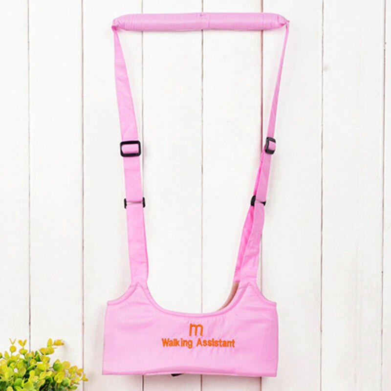 Asistente de caminar para bebés y niños pequeños, arnés de seguridad para aprender a caminar, arneses de alas, correas para niños y niñas: Rosa