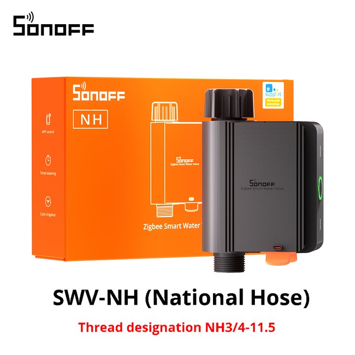 SONOFF SWV Zigbee 3.0 inteligentny zawór wodny IP55 sterownik zraszacza automatyzacja nawadniania w domu kompatybilny z eWeLink Alexa Google: Bundle1