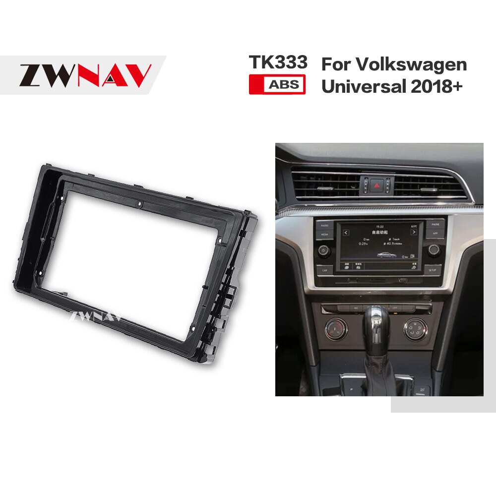 ZWNAV Car Double Din universal Frame radio Fascia Panel DVD Dash Interior Trim for vw Volkswagen general purpose machine