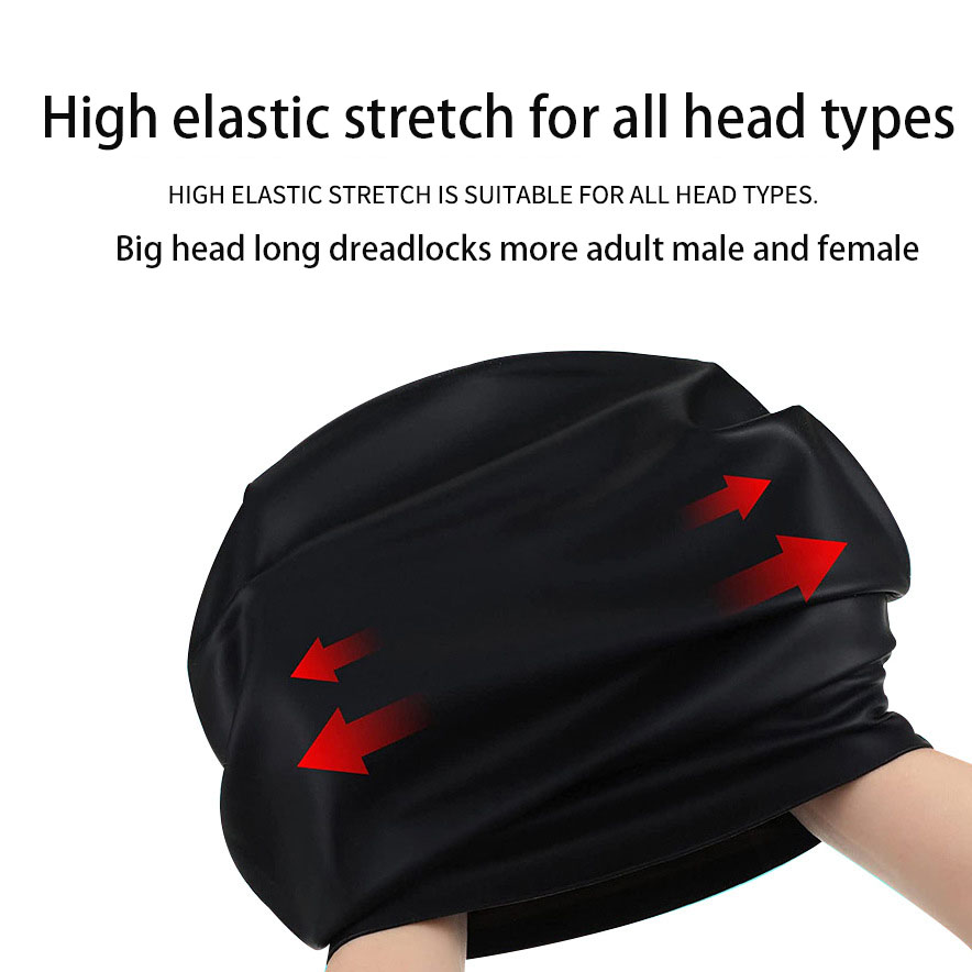 Super badmuts voor dames lang haar siliconen hoofdkap voor volwassenen waterdichte professionele plus size badmuts