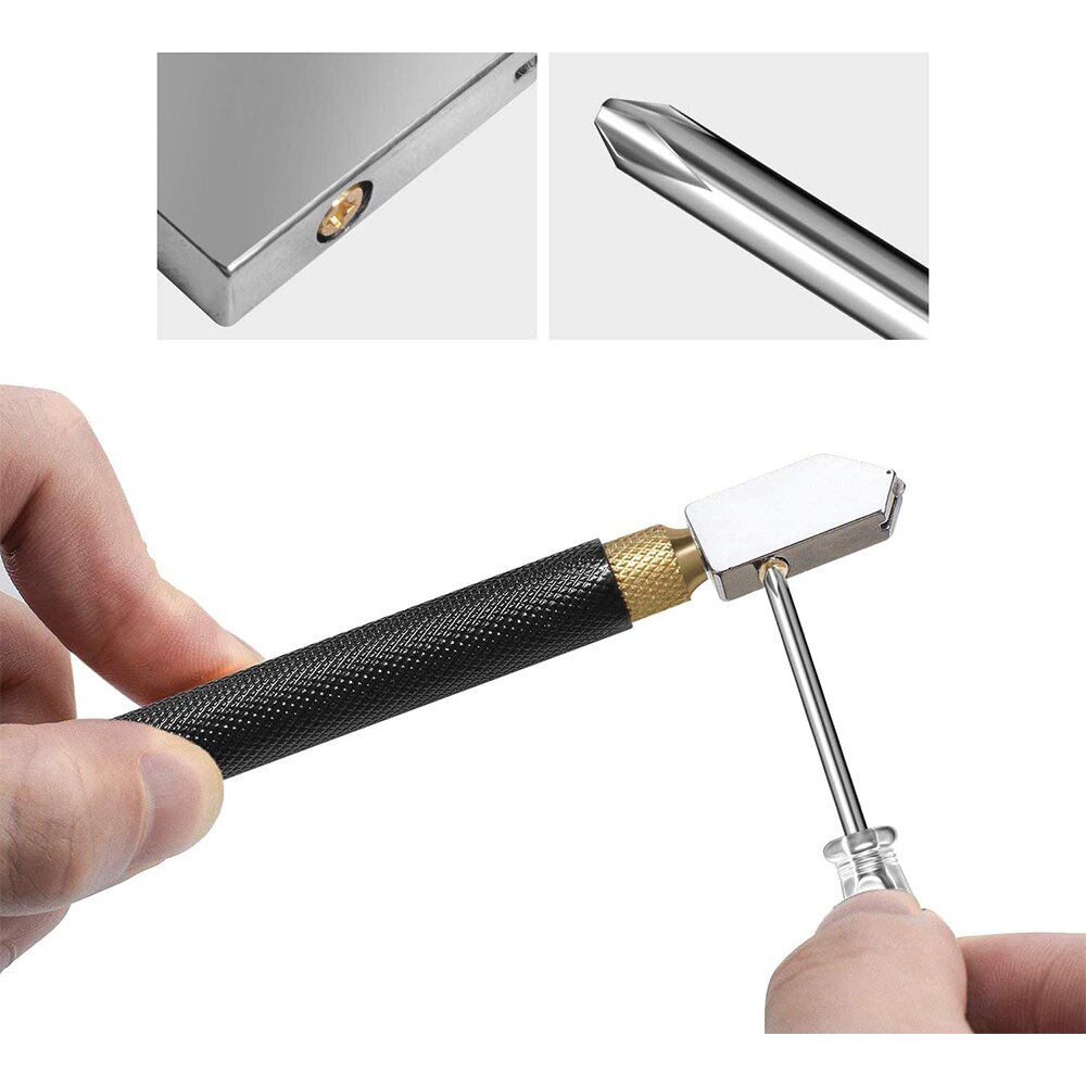2-20mm Tile Glass Cutter With 2 Blades Screwdriver Handheld Ceramic Diamond Glass Cutting Tool Set For Glazier Crystal Mirror