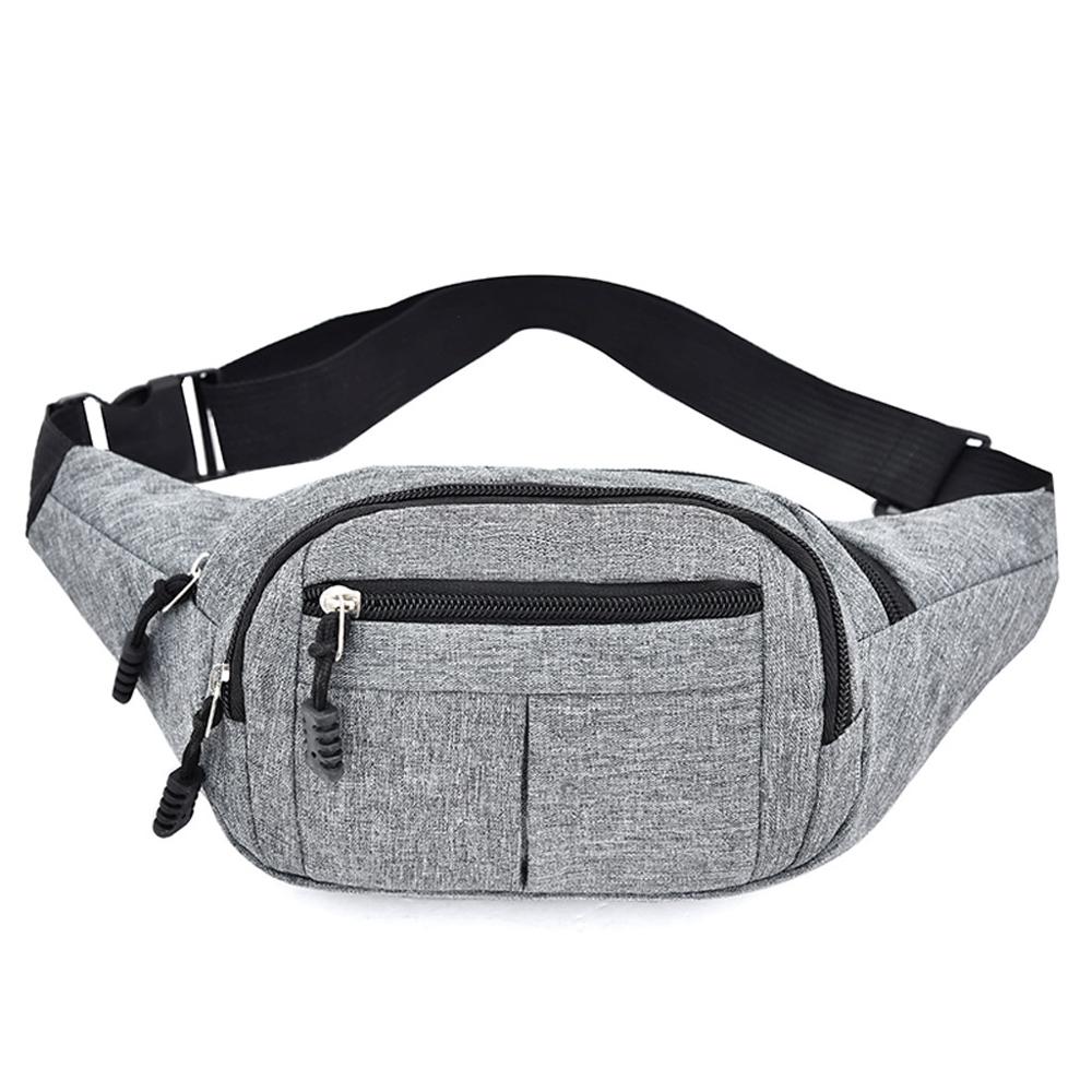 Bolso de hombro para mujer, para hombre, Oxford Sling Chest, riñonera, riñonera, cadera, cinturón cruzado, bandolera, bolso Casual: Gris