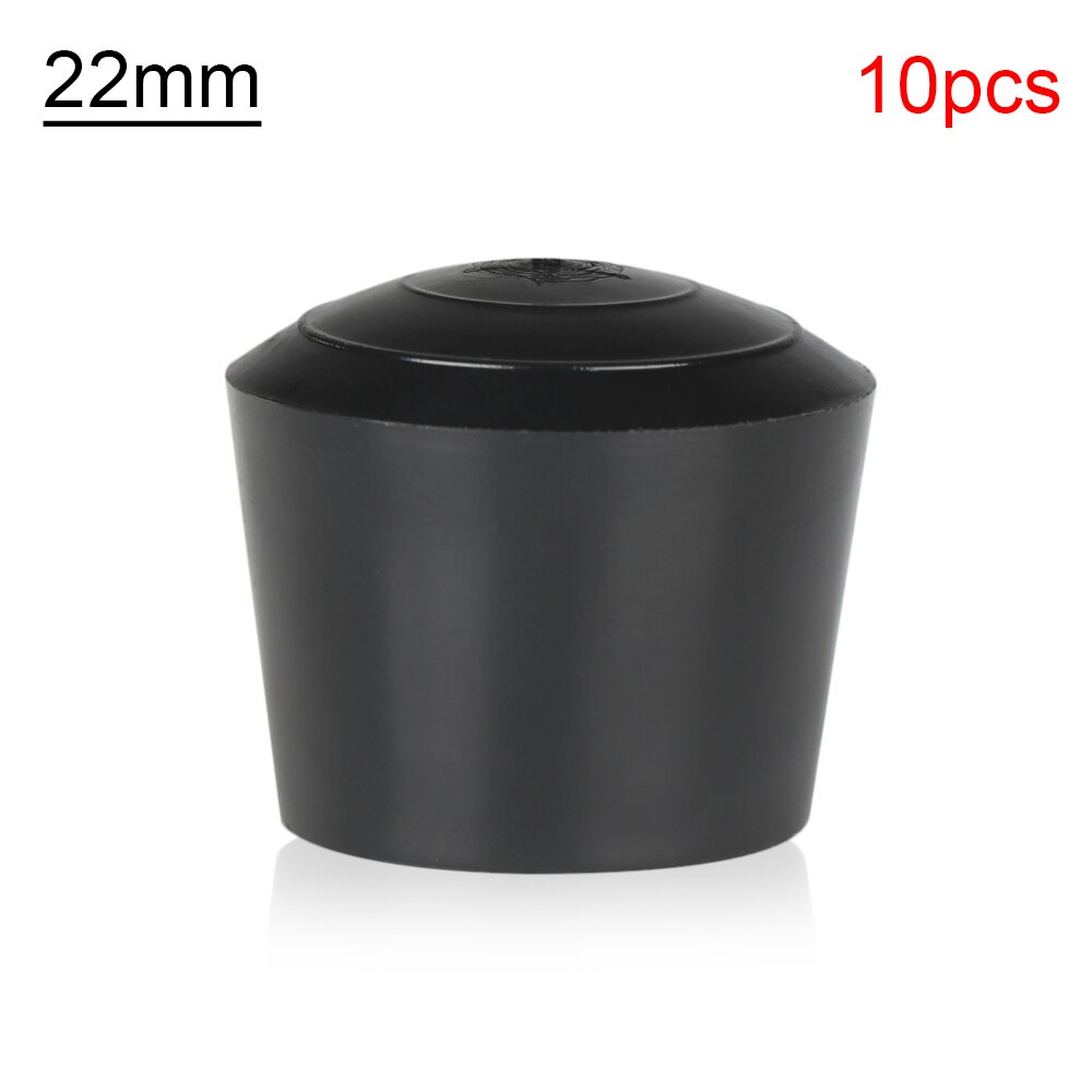 10pcs/pack Black Round Table Chair Leg Foot Caps Furniture Feet Cover Floor Protectors PVC Rubber Coat Mat Anti-slip Pad: 22mm