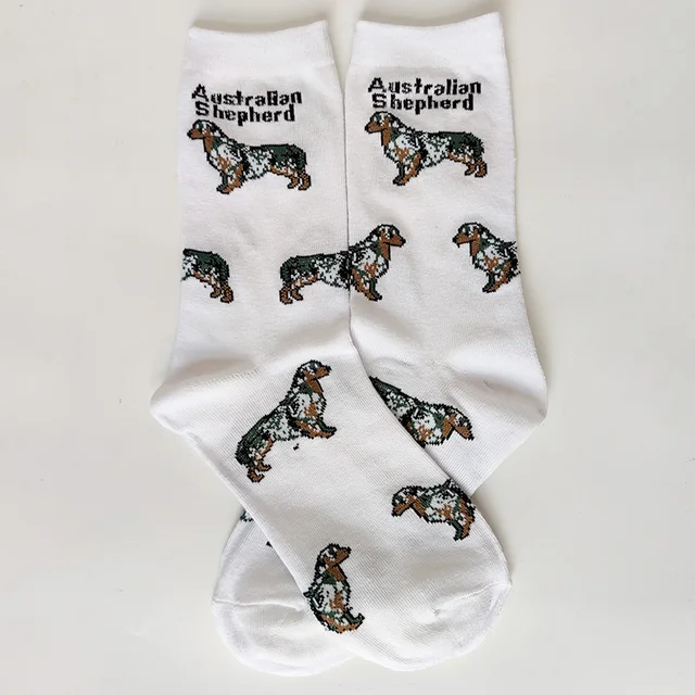 Crew Funny Women Socks Border Collie Schnauzer Lab Scottie Beagle Boxer Pug Bulldog Sheltie Golden Doodle Retriever