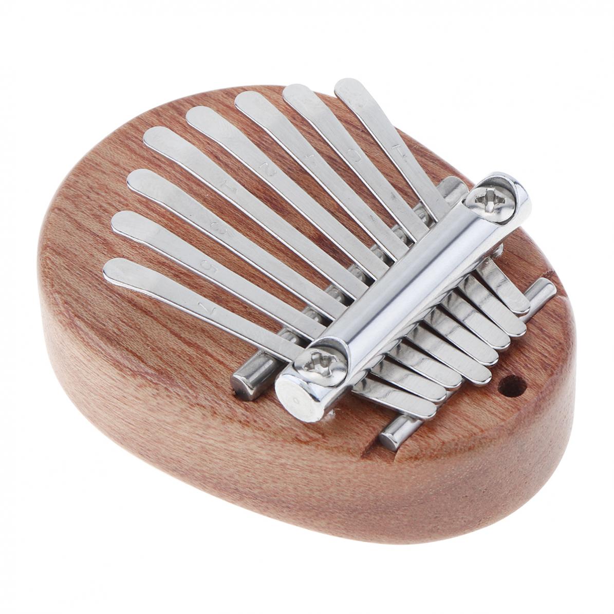 Mini 8 Key Kalimba Water Shape Mahogany Thumb Piano Mbira Decoration Instrument Africa Finger Piano