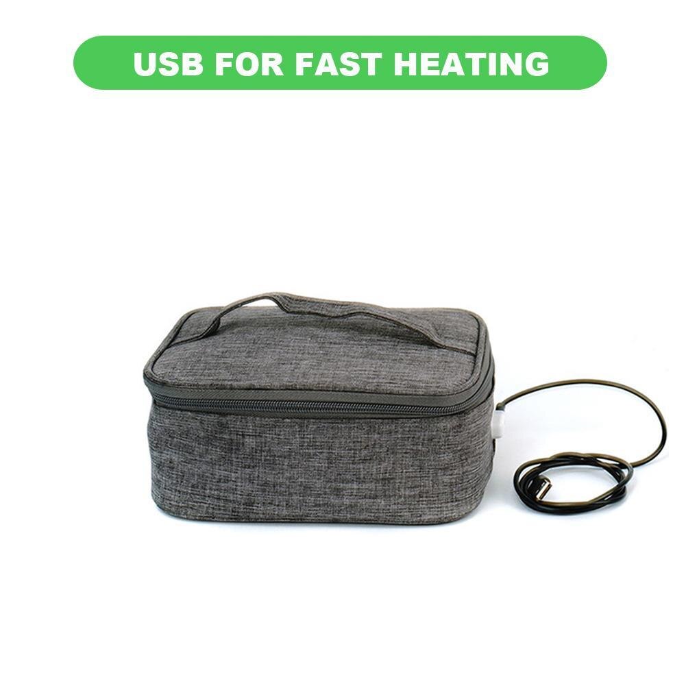 Oxford – boîte à déjeuner chauffante USB, sac isolant pour pique-nique en plein air, sac étanche pour le bureau, rangement électrique, Portable pour aliments Y6H8
