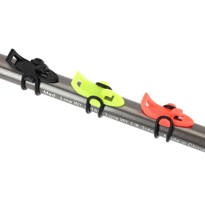 Porte-hameçon de pêche, support d'appât avec anneaux en caoutchouc pour canne à pêche, équipement Portable, accessoires fixes, 10 pièces
