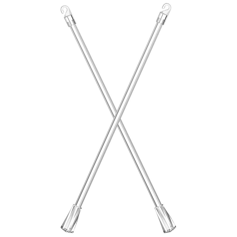 2 stk. gardinstænger til udskiftning af gardinstænger i aluminium, egnet til de fleste gardiner, nem montering