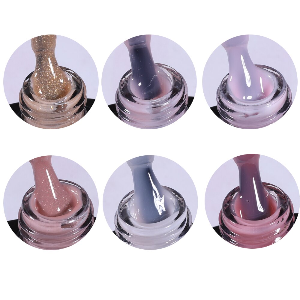 KODIES GEL Rubber Base Gel Builder Poly Nail Gel Polish for Extension 12ML Semi Permanent UV Manicure Color Base for Nails Art