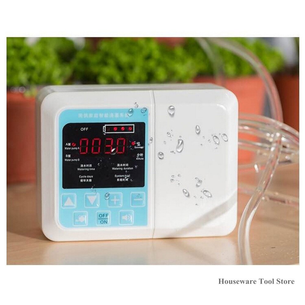 Double Water Pump Solar Energy Drip Irrigation System Smart Automatic Plant Watering Device Irrigation Timer Self Watering Kit