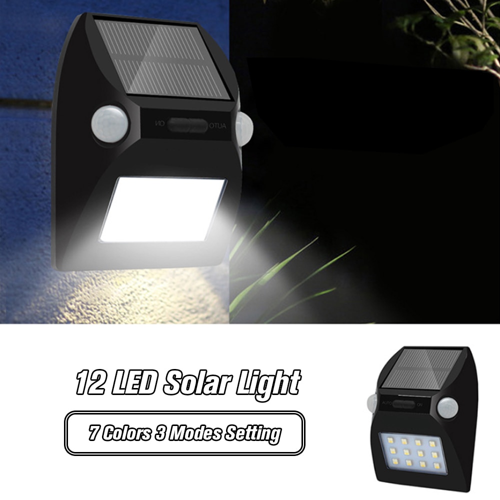 LED Solar- Licht mit Breite Beleuchtung Bereich draussen Dual-geleitet Bewegung Sensor Wasserdichte Sicherheit Zauberstab Licht mit 7 Farben