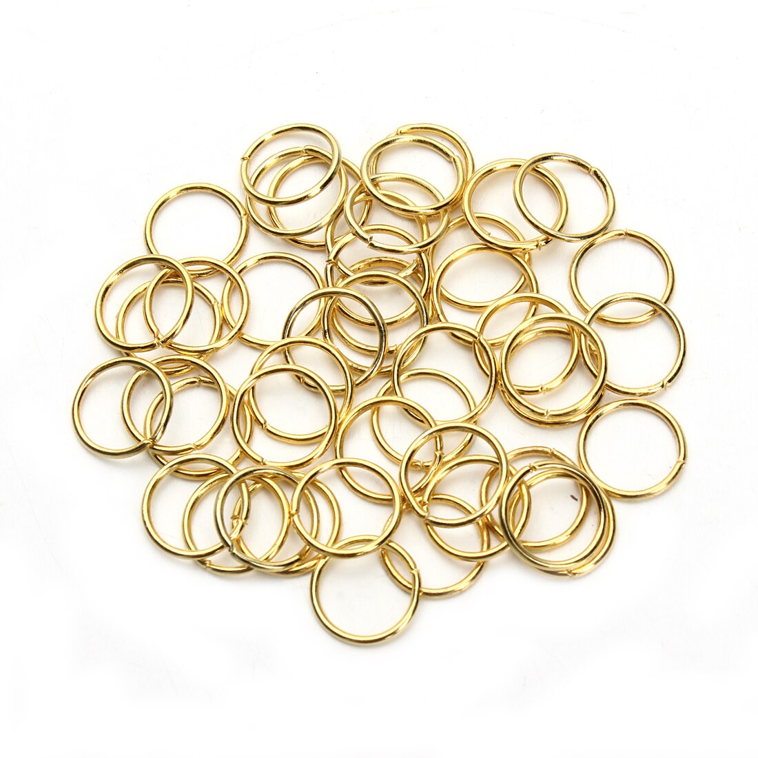 Rvs Open Metalen Ringetje 3/4/5/6/7/8/10Mm dia Ronde Goud Kleur Split Ringen Voor Diy Sieraden Maken Bevindingen