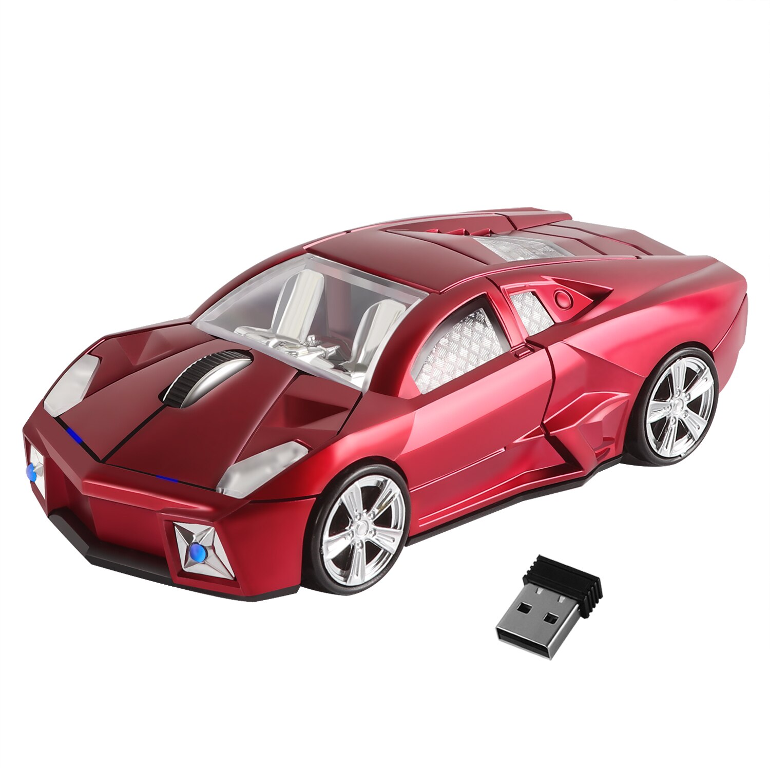 USB Computer Mouse Mini Gaming Mice Sports Car Shaped Wireless Mouse 3D 1600DPI Optical Ergonomic Office Mause For PC Kid