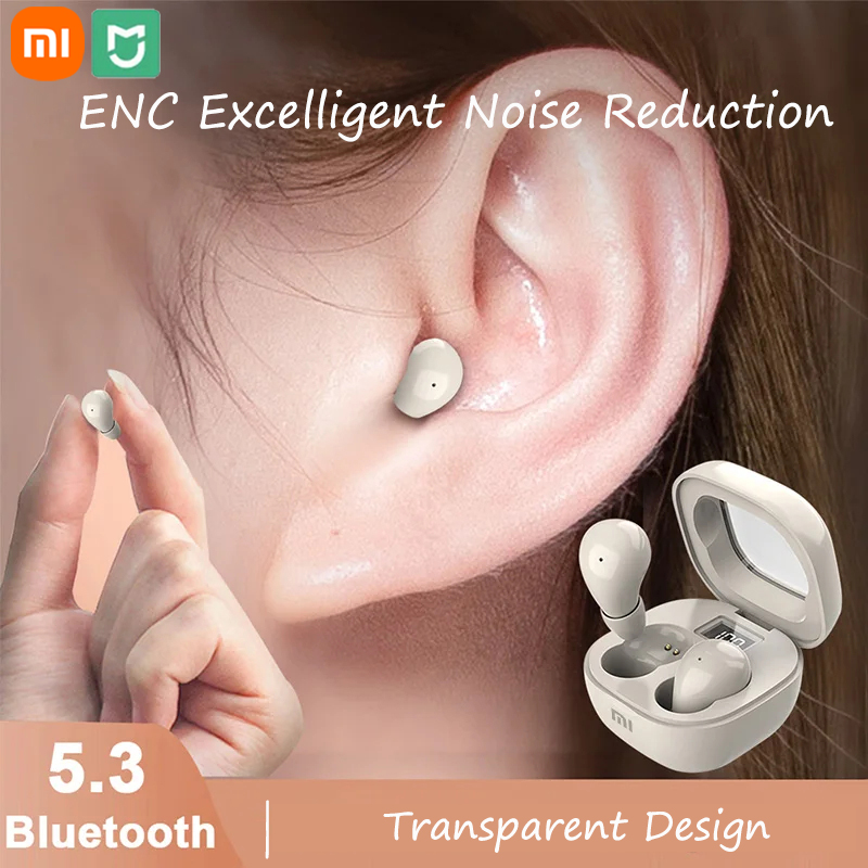 Xiaomi SK19 Bluetooth 5.3 Earphones Mini Invisible TWS Wireless Earbuds HIFI Stereo Noise Reduction Heasets with Microphones