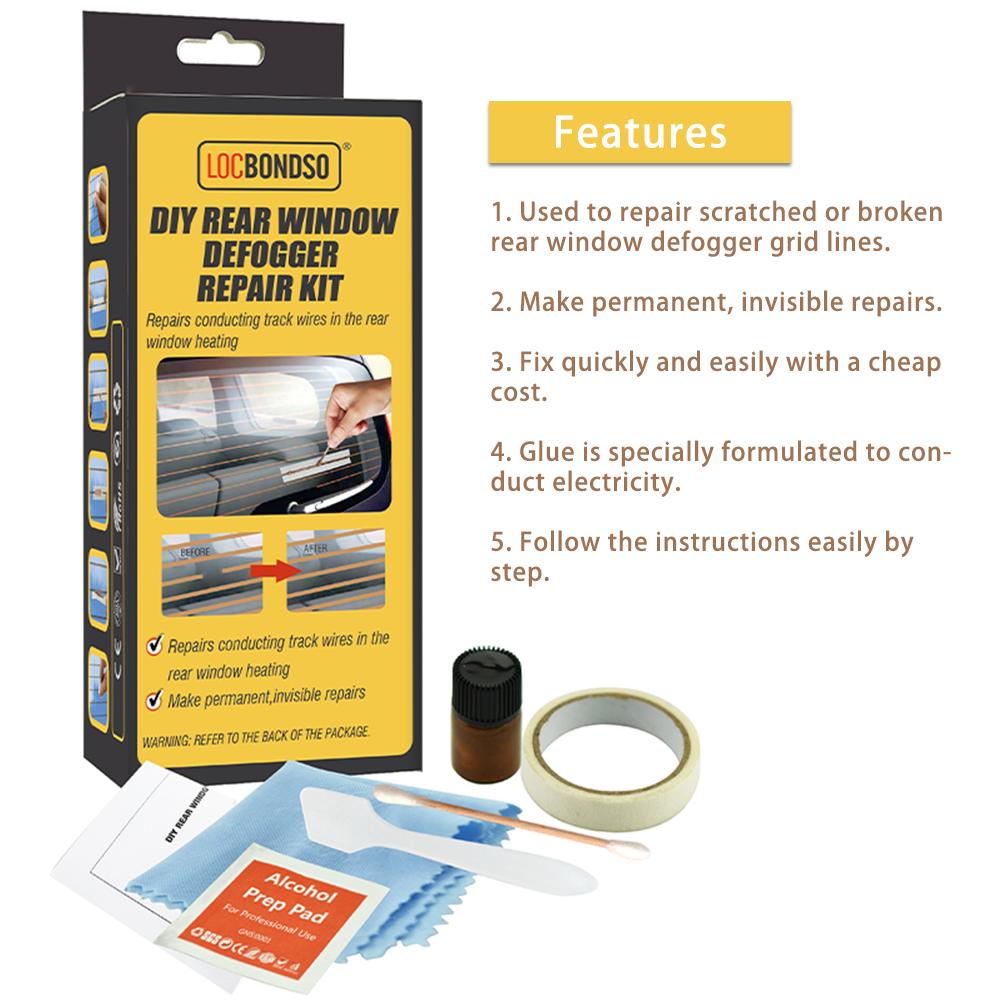 Car Rear Window Defogger Repair Kit DIY Quick Repair Scratched Broken Defroster Heater Grid Lines High Care Accessories