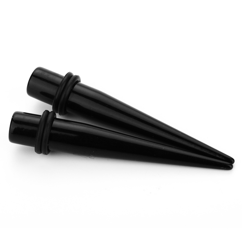 1Pc 7mm 9mm Black Acrylic Ear Tapers Stretcher Ear Plugs and Tunnels Piercing Expanders Gauges Earrings Body Jewelry