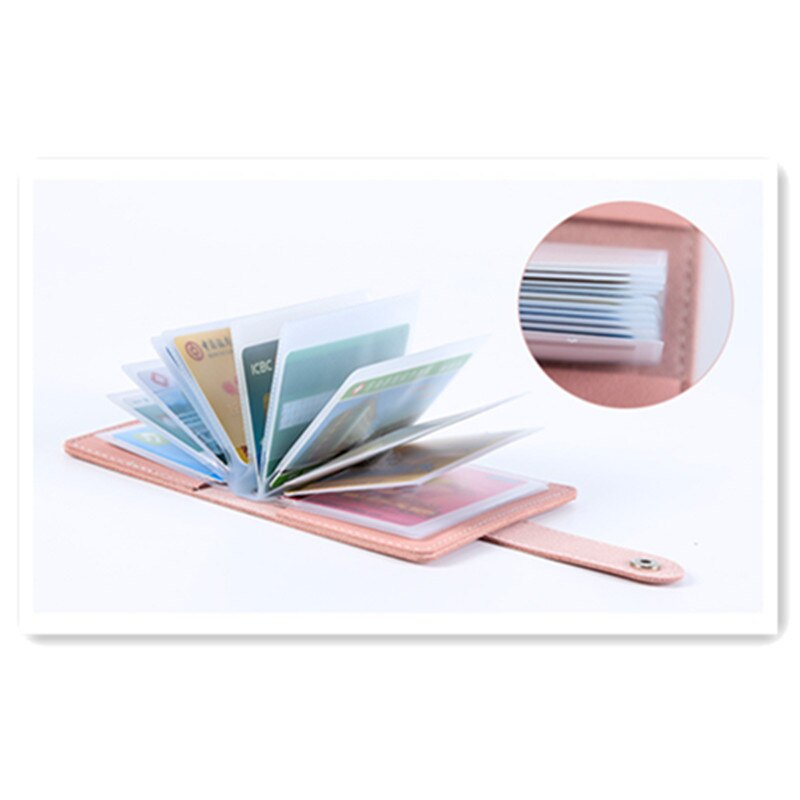 Vrouwen 26 Kaarten Slanke Pu Lederen Id Credit Card Functie 26 Kaart Kaarthouder Credit Kaarthouder Pasjeshouder Porte carte
