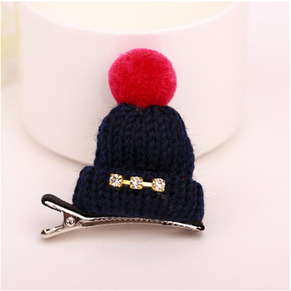 Mini Hair Clip Girl Baby Autumn And Winter Wool Hat Shape Hair Clip Side Clip Baby Side Clip Child Hair Accessories Set