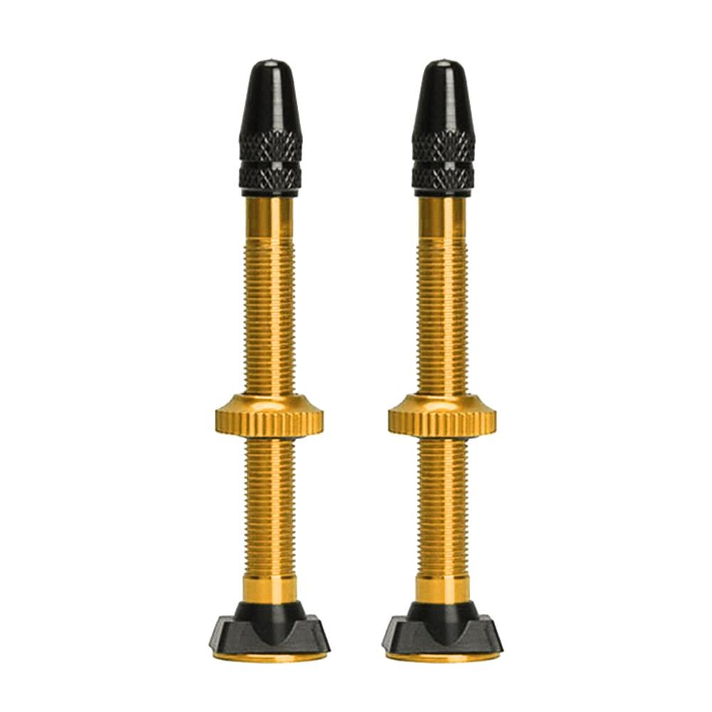 2 Stuks 40Mm/60Mm Mtb Fiets Extender Presta Ventielen Voor Bike Tubeless Tire Core Aluminium Klep fiets Reparatie Accessoires: 60mm 2pcYellow