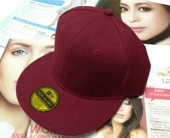 Gorras de béisbol de lona de verano y primavera para hombres y mujeres adultas, gorras de Hip Hop con visera plana y visera plana, gorras de baile callejero para chicos y chicas y adolescentes: Wine red