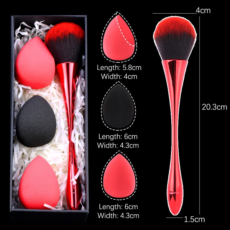 Make-up kwast spons puff set blush foundation kwast superzachte spons cosmetische schoonheid make-up tool prachtig verpakt