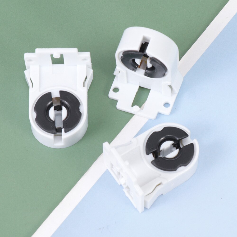 20PCS T8/G13 Fluorescent Lamp Holder Heat-resistant Lamp Holder Household Light Tube Holder for Home Office Bedroom (White)