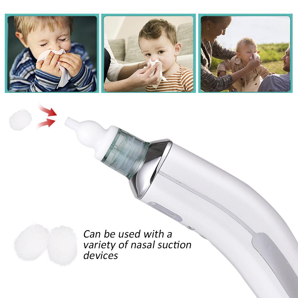 200 Stks/pak Baby Neuszuiger Filter Katoen Nasale Zuigapparaat Accessoires Zuigeling Wegwerp Filter Katoen Babysnuiter