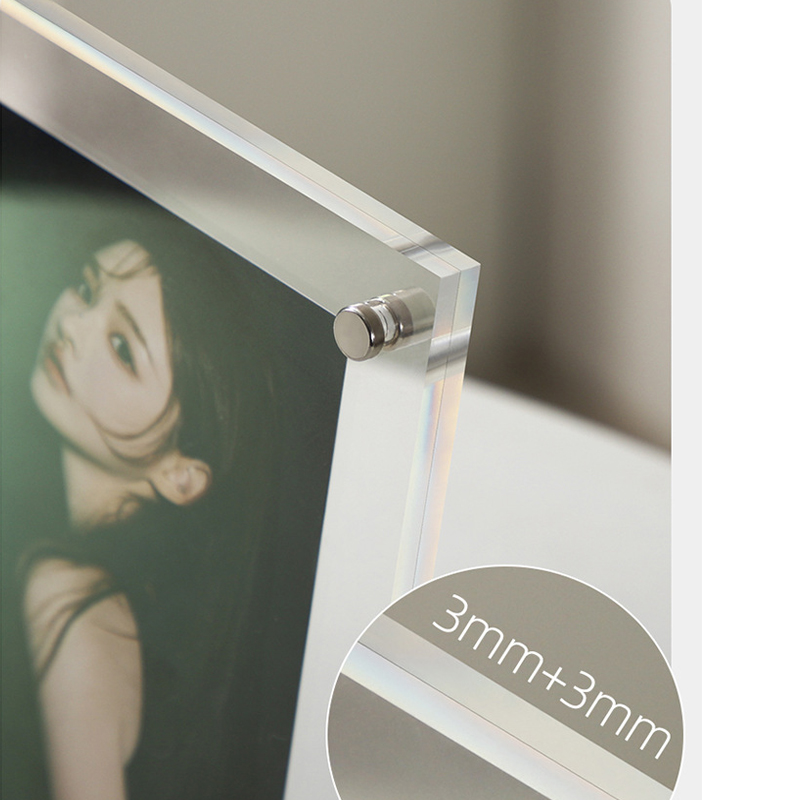 Cadre photo transparent en acrylique, porte de portrait, affichage de photos de mariage