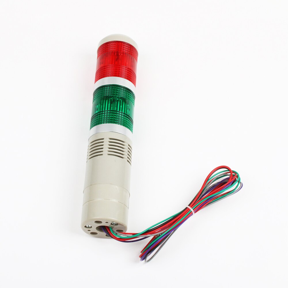 12V 24V 110V 220V Safety Stack Lamp Red Green LED Industrial Tower Signal Light LTA-505 Red green indicator light Steady light