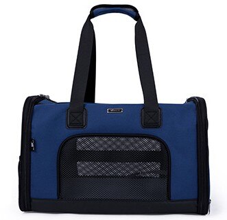 Cat Carrier Bag Portable Foldable Pet Shoulder Bag Travel Car Bag Pet Handbag Puppy Dog Carrying Outdoor Bag for Small Dogs: Blue / 47X30X31cm