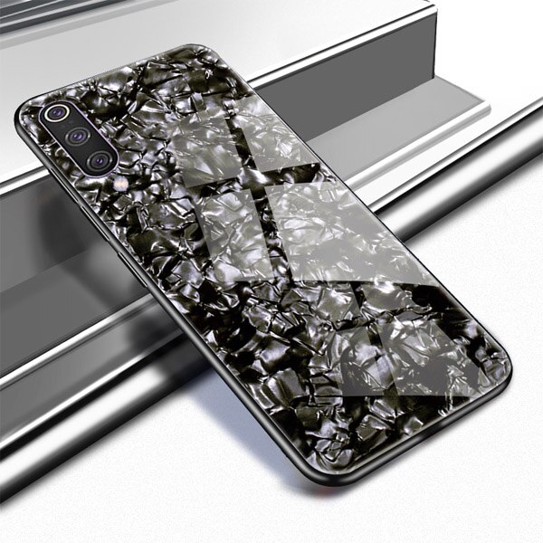 Shell Pattern For Xiaomi Mi 9 Tempered Glass Case Back Cover Soft TPU Anti-Scratch For Xiaomi Mi 8 Mi8 Lite Light Se Explore MI9: For Mi 8 Se / Black