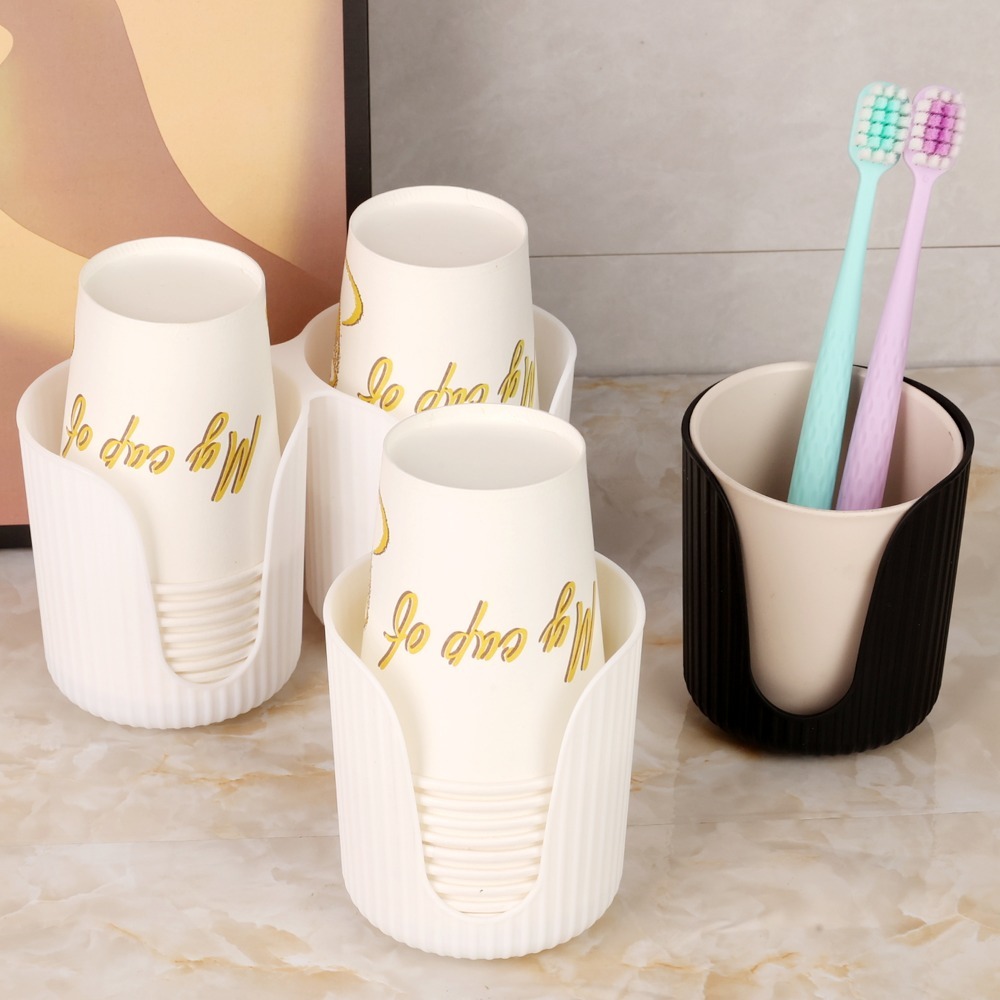 Distributeur de gobelets en plastique T1, porte-gobelet double pratique, stockage de gobelets en papier de poulet, présentoir de gobelets, fournitures pour la maison, évaluation