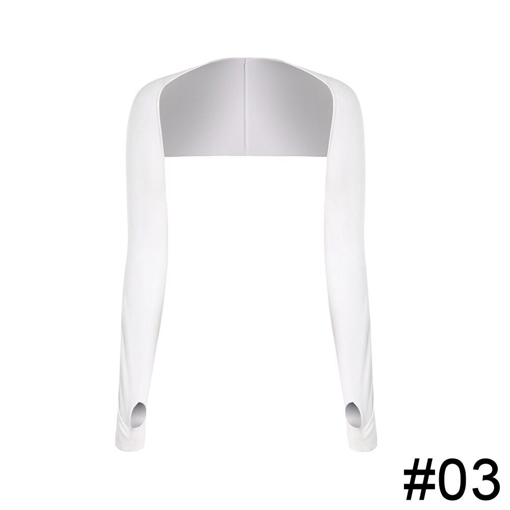 Unisex Shawl Cuff Gloves Golf Shawl Sleeves Ice Silk Sunscreen Sleeves Summer UV Protection Clothing for Outdoor Activity: White