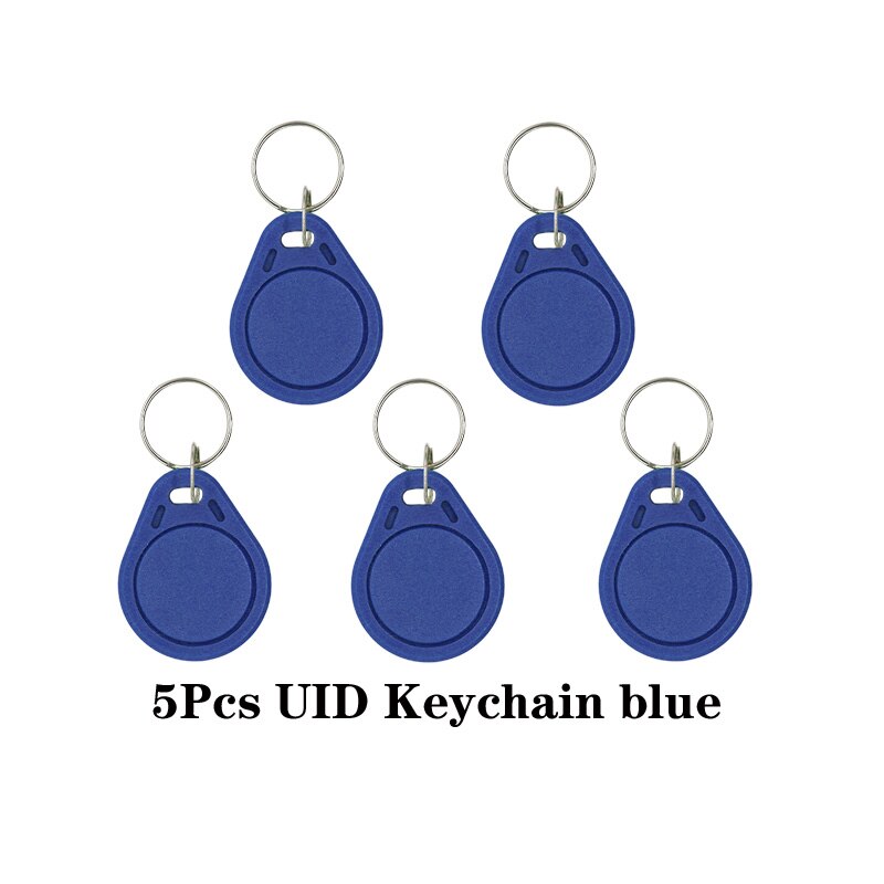 5/10PCS RFID Access Control Clone Badge NFC Smart Chip 0 Block Rewritable Copy Key Fob 13.56MHZ 1K S50 Duplicator Copy Tag: BROWN