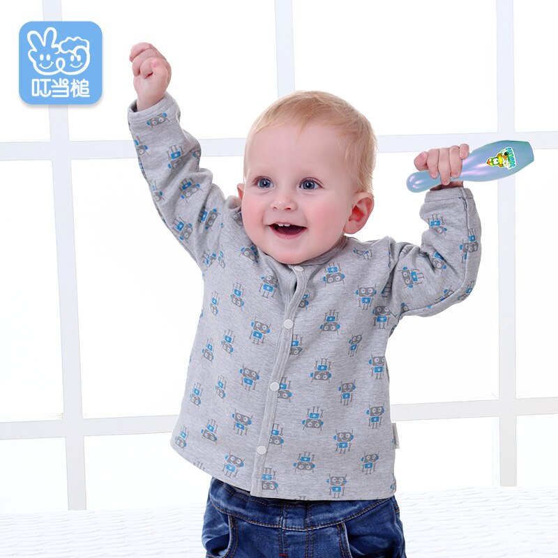 Dinstry overcoat for aged 6month to 2 year's baby boy's& girls spring and autumn ,four buttons opening, printing fabric