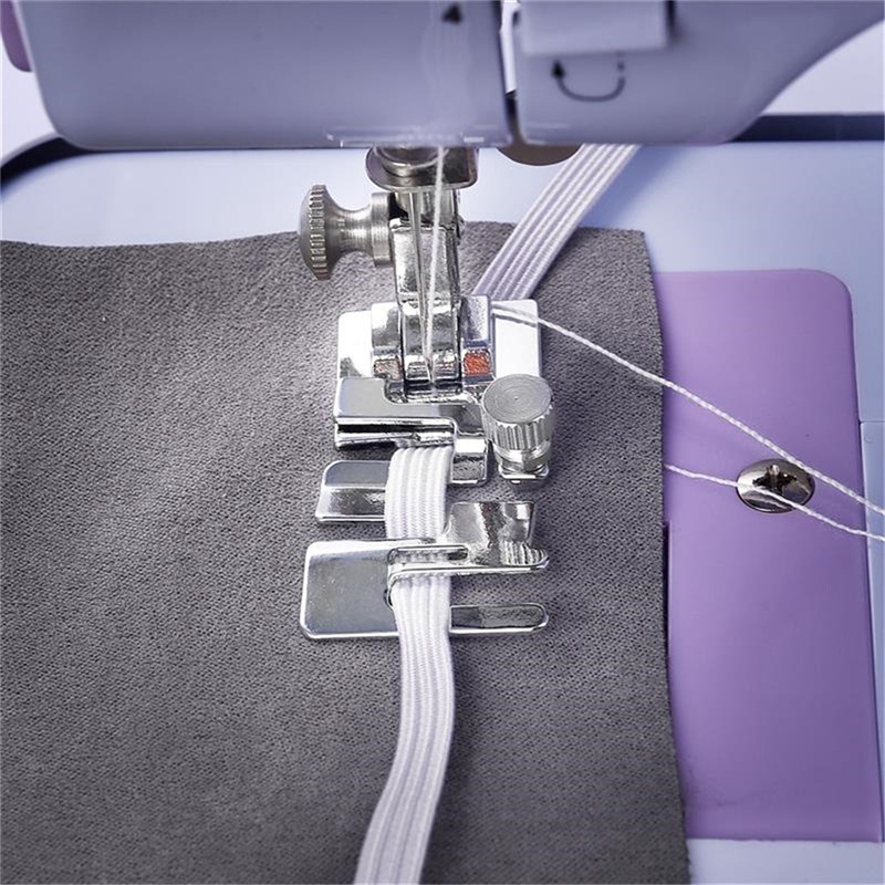 Piezas de máquina de coser doméstica, prensatelas, dobladillo enrollado, banda de cordón elástico, tela elástica, accesorios de costura DIY, 1 ud.
