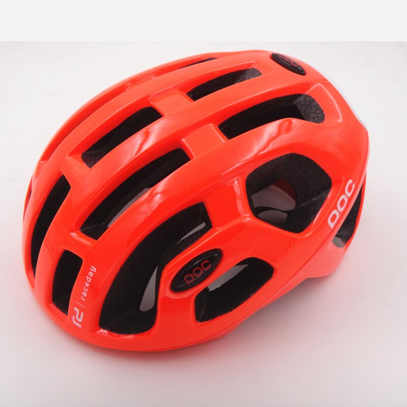 POC Octal Bicycle Helmet Raceday Ultralight Men Women MTB Road Bike Cycling Integrally-molded Comfort Safety EPS Helmet L:54-61: red