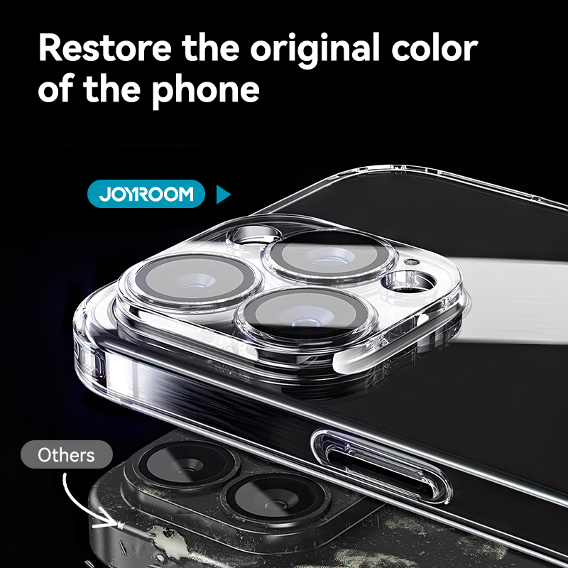 Joyroom Case For iPhone 16 15 14 13 Pro Max Anti Transparent Cover For iPhone 16 Pro Max Soft TPU Case With Len Protection