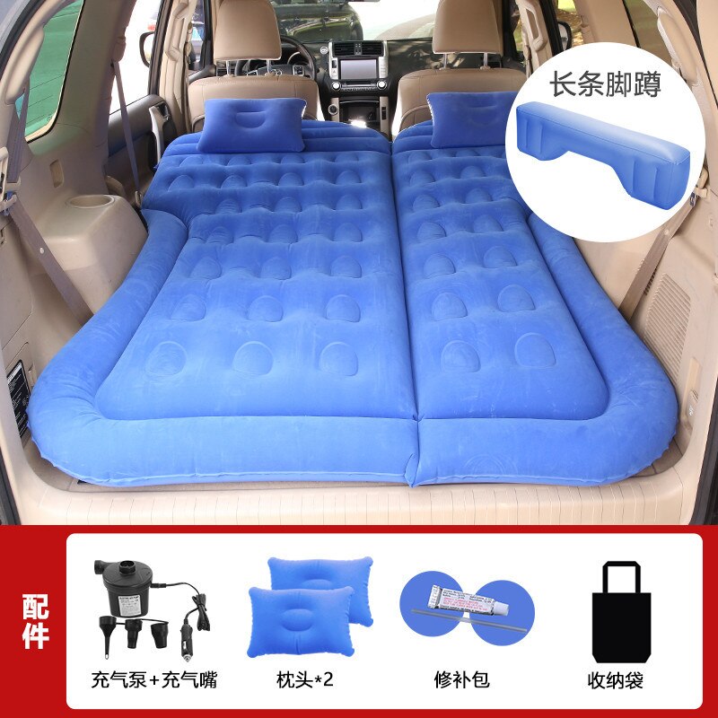 Auto Achterbank Auto Luchtbed Matras Universele Suv Auto Reizen Slapen Pad Outdoor Camping Mat Kind Achter Uitlaat pad: Blue