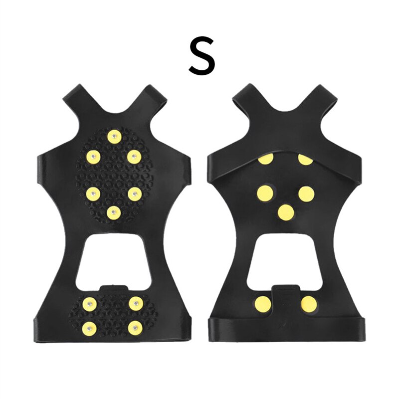 1 par s-xxl 10 pigger anti-skli snø isklatresko pigger isgrep klosser stegjern stegjern vinterklatring anti-skli sko deksel: S