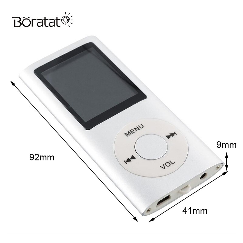 Mp3 soittimen walkman 4th lcd-näyttömuisti stereomusiikkiväline fm-radio amv e-kirja urheiluvideosoitin