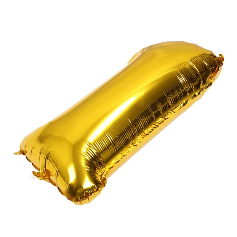 32 inches gold Number Digit Foil Balloons Helium Balloons Birthday Wedding Decorations Air Balloons Party Event Gold 1