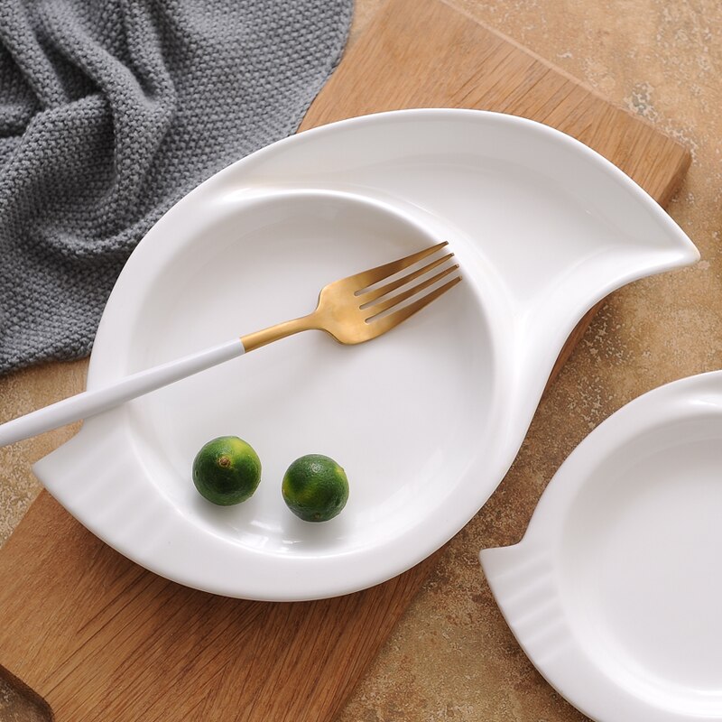 Bone china Dim sum plate lovely ceramic steak plate dumpling snack plate Western plate dish dish tableware salad plate
