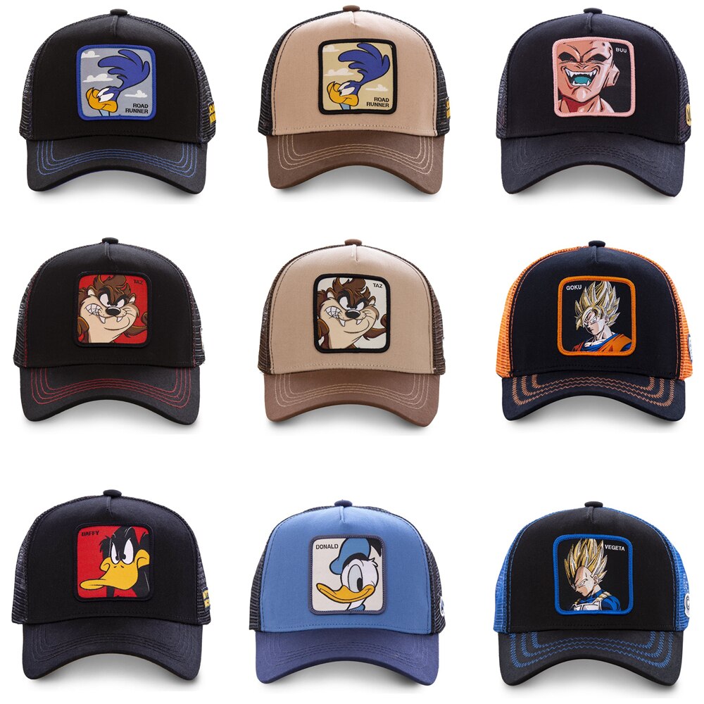 Gorra de béisbol TAZ de algodón de , gorra de béisbol de Dragon Ball para hombres y mujeres, gorra de malla de Hip Hop para papá, gorra de camionero