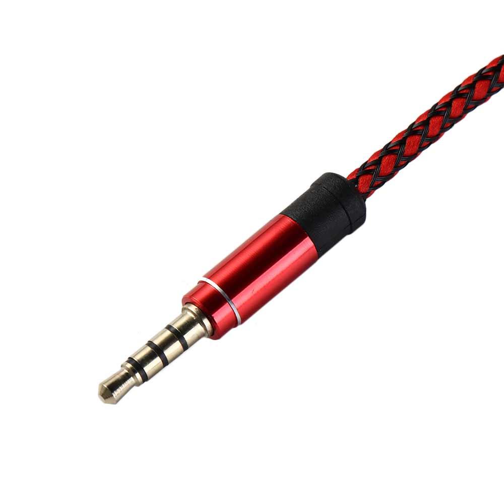 Cable de altavoz trenzado de nailon auxiliar, Cable adaptador de Audio tejido de nailon estéreo, Cable de extensión para auriculares, Cable de Audio de 3,5mm, Cable auxiliar para coche