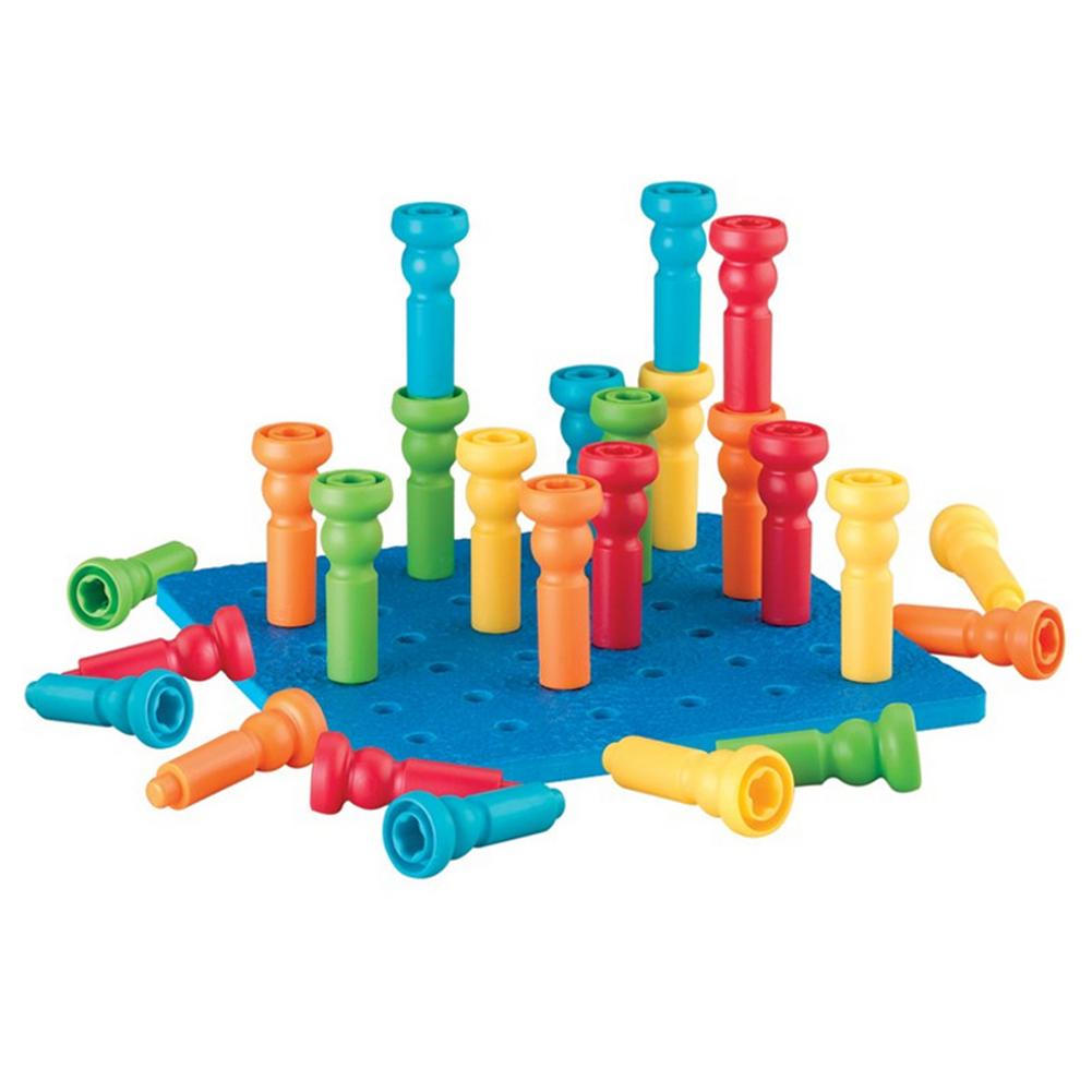 Småbarnsindlæringslegetøj små neglebrætlegetøj egnet til småbørn drenge og piger legetøj farveklassificering småbørnsspil: 25 negle
